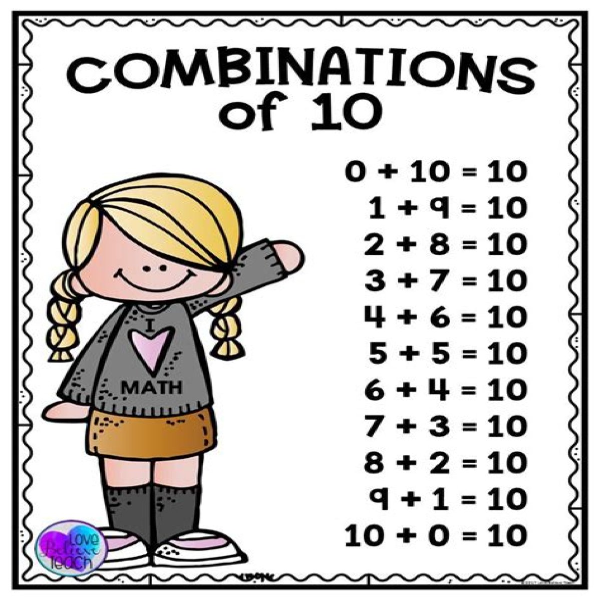 13 Combinations of 10